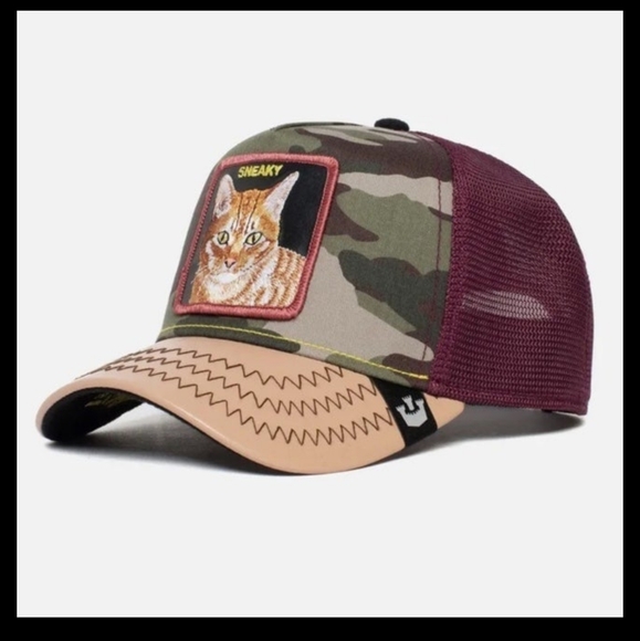 SOLD!! Goorin Bros The Farm Trucker Pss Pss Pss Sneaky Kitty Hat - Picture 3 of 6